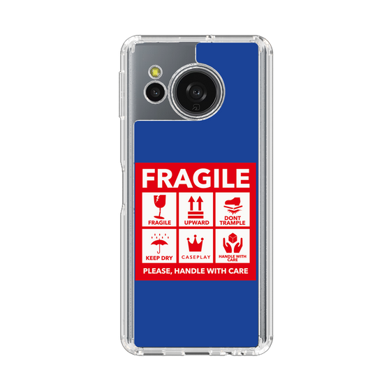 スリムプロテクションケース［ FRAGILE Sticker - Blue ］