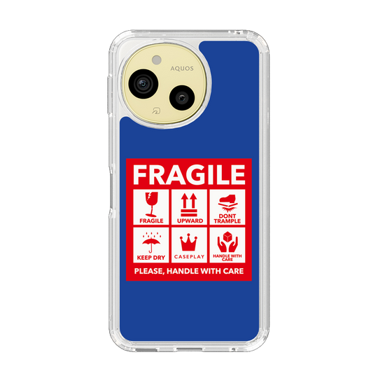 スリムプロテクションケース［ FRAGILE Sticker - Blue ］
