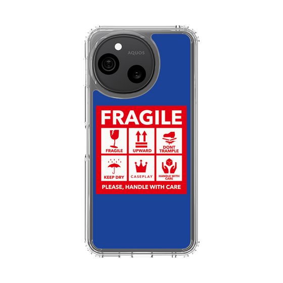 スリムプロテクションケース［ FRAGILE Sticker - Blue ］