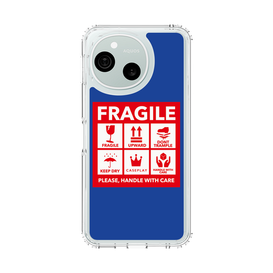 スリムプロテクションケース［ FRAGILE Sticker - Blue ］