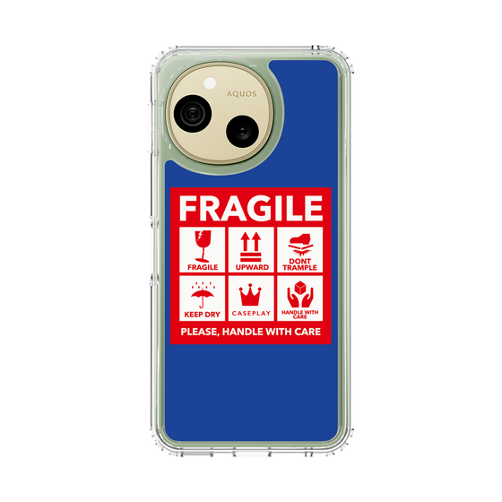 スリムプロテクションケース［ FRAGILE Sticker - Blue ］