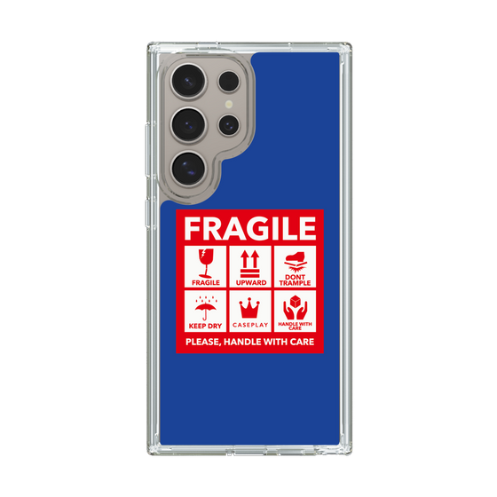 スリムプロテクションケース［ FRAGILE Sticker - Blue ］