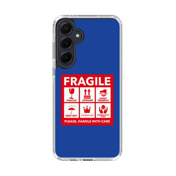 スリムプロテクションケース［ FRAGILE Sticker - Blue ］