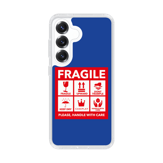 スリムプロテクションケース［ FRAGILE Sticker - Blue ］