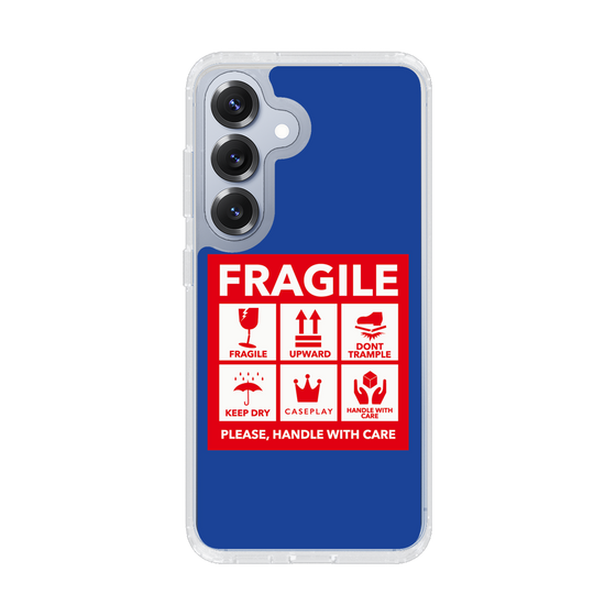 スリムプロテクションケース［ FRAGILE Sticker - Blue ］