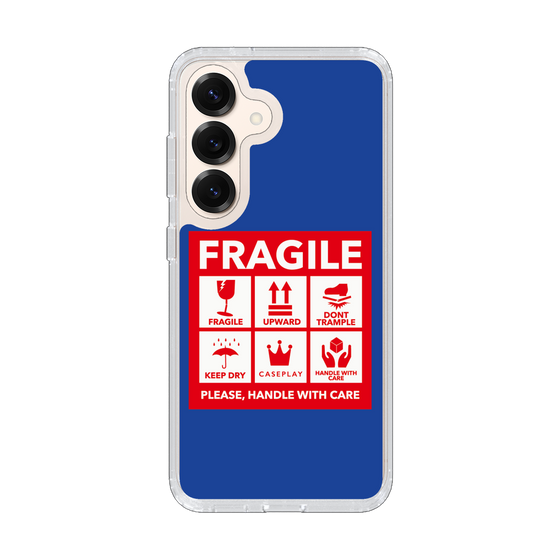 スリムプロテクションケース［ FRAGILE Sticker - Blue ］