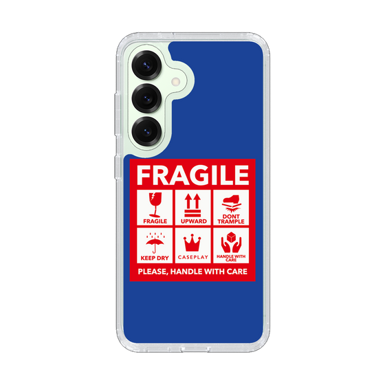 スリムプロテクションケース［ FRAGILE Sticker - Blue ］