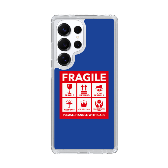 スリムプロテクションケース［ FRAGILE Sticker - Blue ］