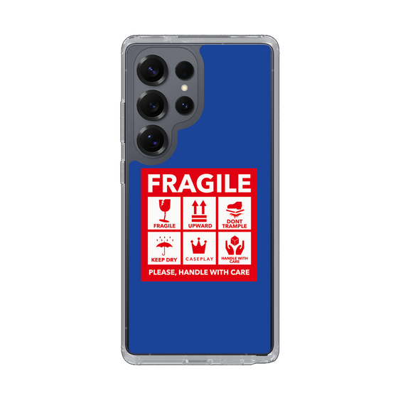 スリムプロテクションケース［ FRAGILE Sticker - Blue ］