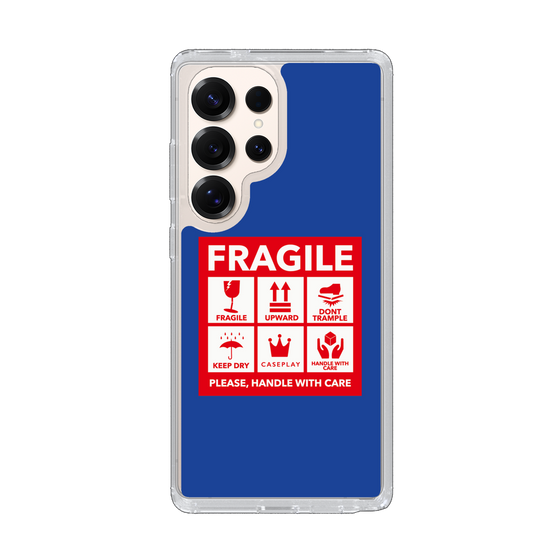 スリムプロテクションケース［ FRAGILE Sticker - Blue ］