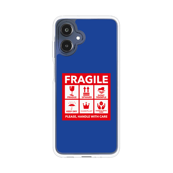 スリムプロテクションケース［ FRAGILE Sticker - Blue ］