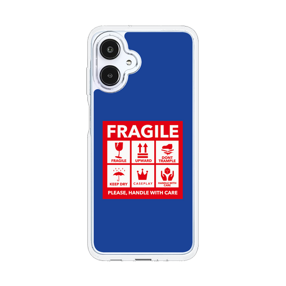 スリムプロテクションケース［ FRAGILE Sticker - Blue ］