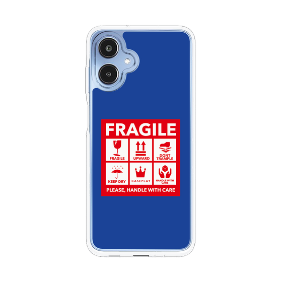 スリムプロテクションケース［ FRAGILE Sticker - Blue ］