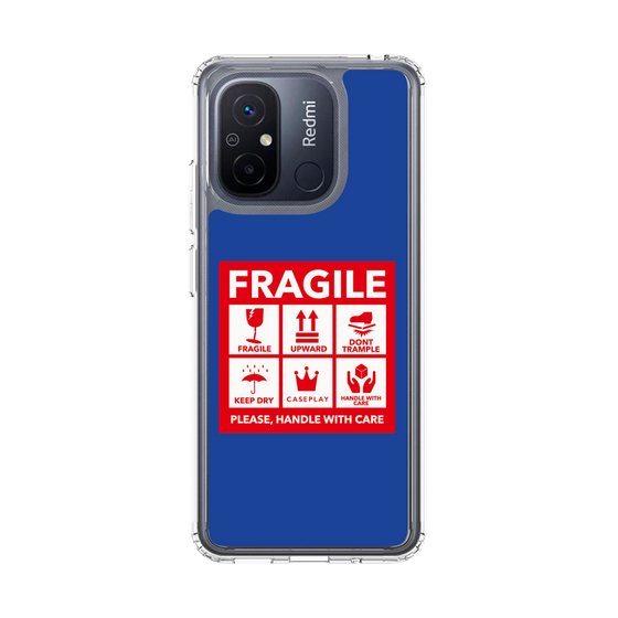 スリムプロテクションケース［ FRAGILE Sticker - Blue ］