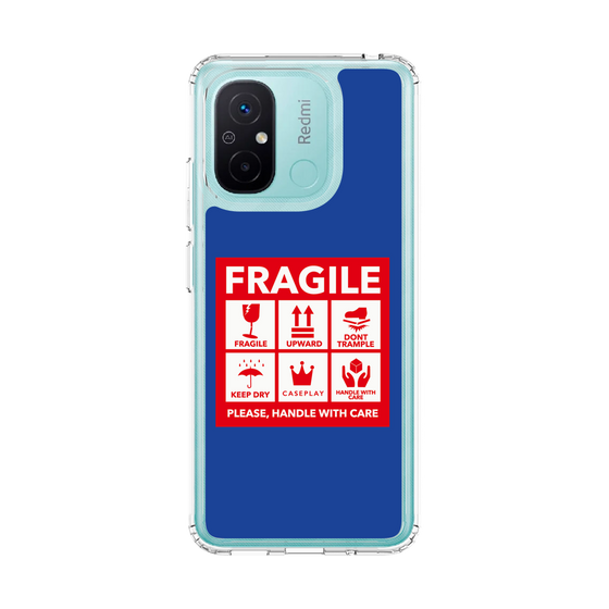 スリムプロテクションケース［ FRAGILE Sticker - Blue ］