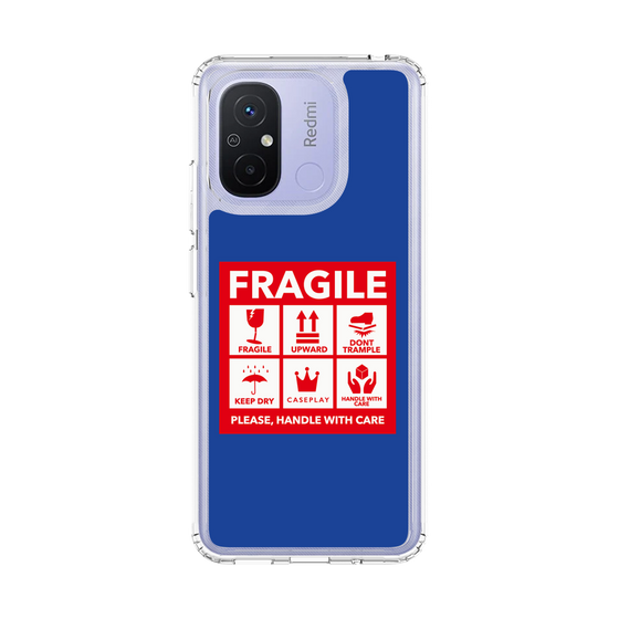 スリムプロテクションケース［ FRAGILE Sticker - Blue ］