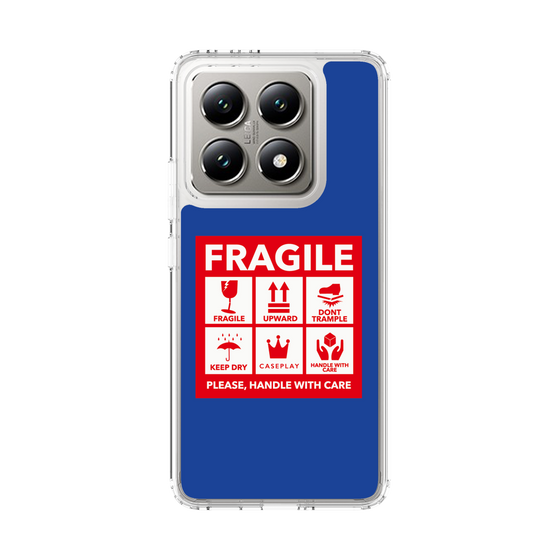 スリムプロテクションケース［ FRAGILE Sticker - Blue ］