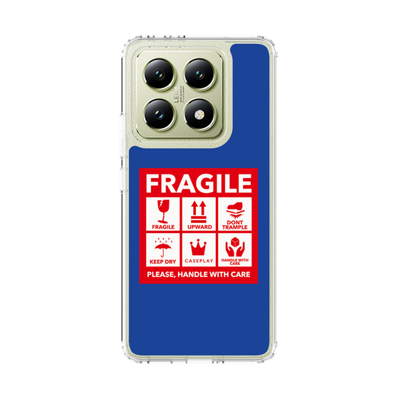 スリムプロテクションケース［ FRAGILE Sticker - Blue ］