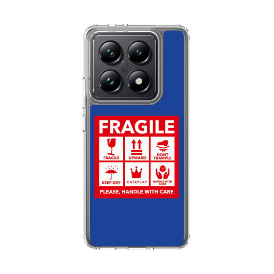スリムプロテクションケース［ FRAGILE Sticker - Blue ］