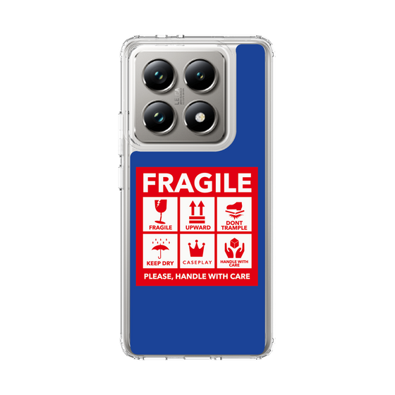 スリムプロテクションケース［ FRAGILE Sticker - Blue ］