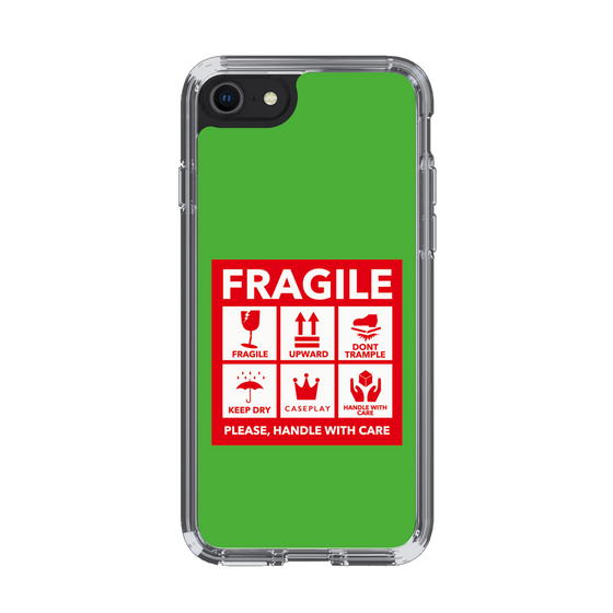 スリムプロテクションケース［ FRAGILE Sticker - Green ］