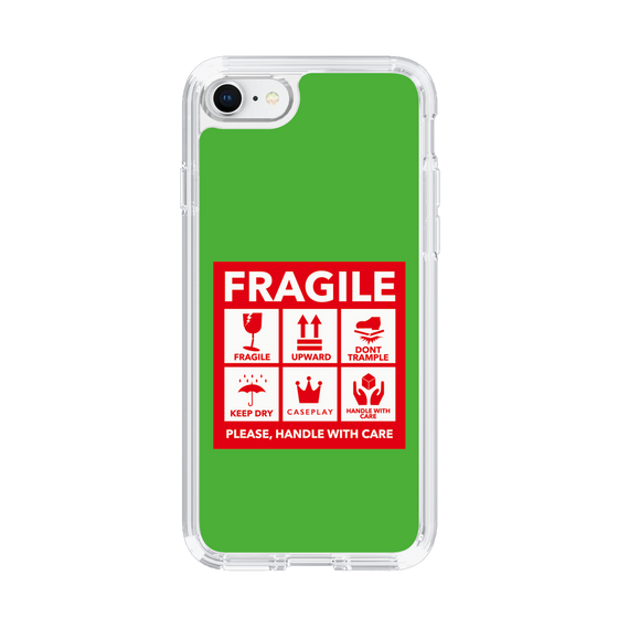 スリムプロテクションケース［ FRAGILE Sticker - Green ］