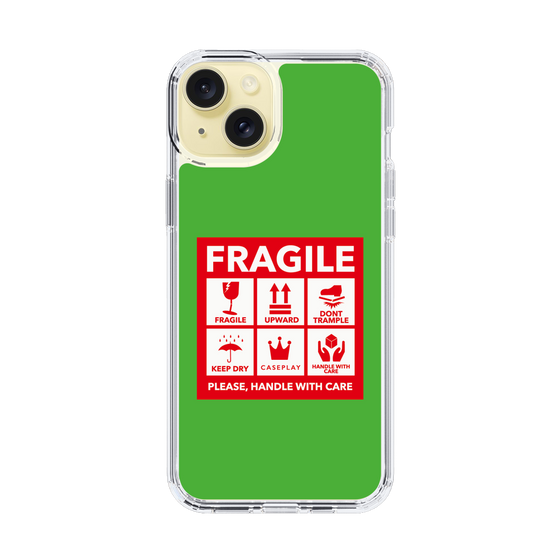 スリムプロテクションケース［ FRAGILE Sticker - Green ］