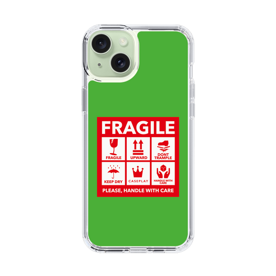 スリムプロテクションケース［ FRAGILE Sticker - Green ］