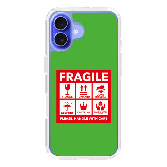 スリムプロテクションケース［ FRAGILE Sticker - Green ］