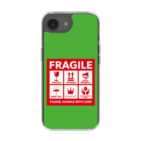 スリムプロテクションケース［ FRAGILE Sticker - Green ］