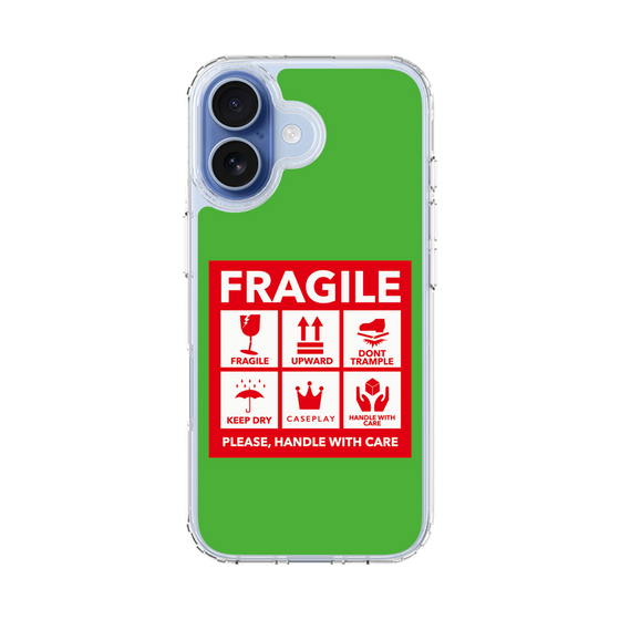 スリムプロテクションケース［ FRAGILE Sticker - Green ］