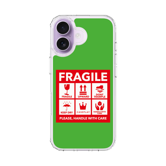 スリムプロテクションケース［ FRAGILE Sticker - Green ］