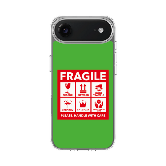 スリムプロテクションケース［ FRAGILE Sticker - Green ］