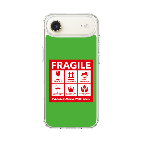 スリムプロテクションケース［ FRAGILE Sticker - Green ］