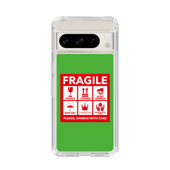 スリムプロテクションケース［ FRAGILE Sticker - Green ］