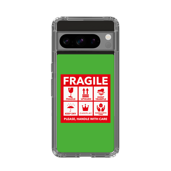 スリムプロテクションケース［ FRAGILE Sticker - Green ］