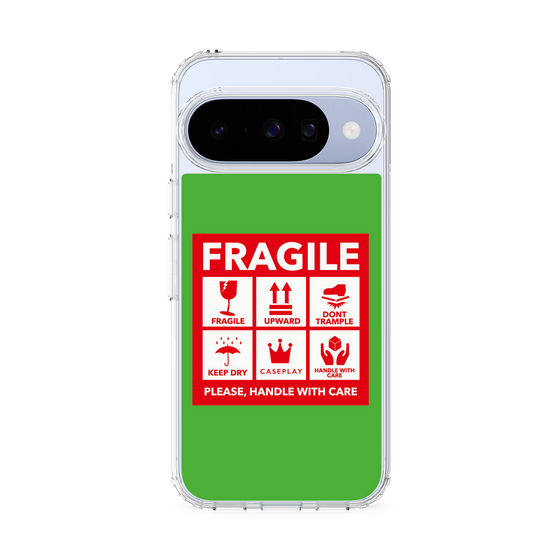 スリムプロテクションケース［ FRAGILE Sticker - Green ］