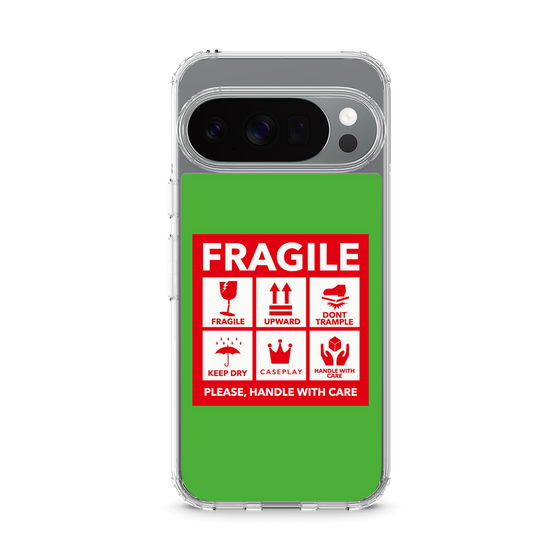 スリムプロテクションケース［ FRAGILE Sticker - Green ］