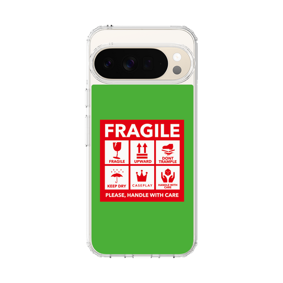 スリムプロテクションケース［ FRAGILE Sticker - Green ］