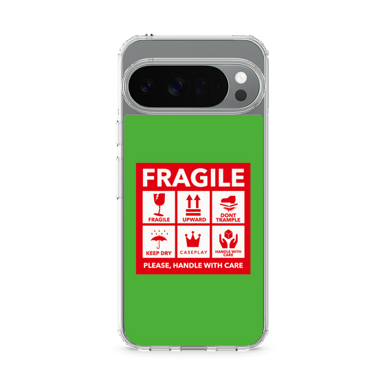 スリムプロテクションケース［ FRAGILE Sticker - Green ］