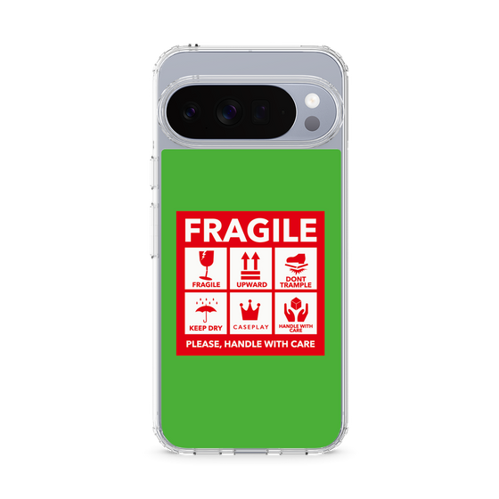 スリムプロテクションケース［ FRAGILE Sticker - Green ］