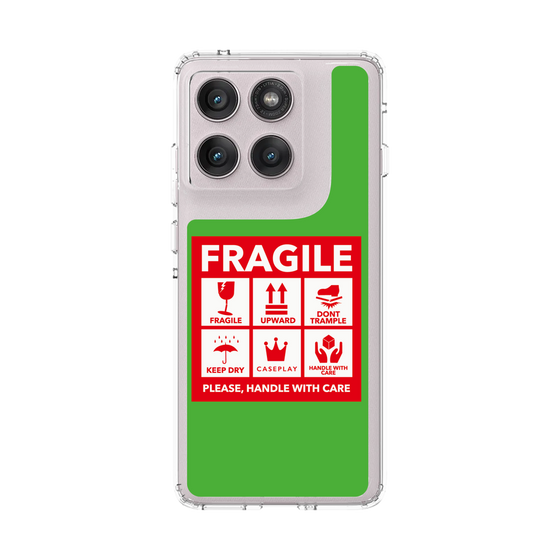 スリムプロテクションケース［ FRAGILE Sticker - Green ］