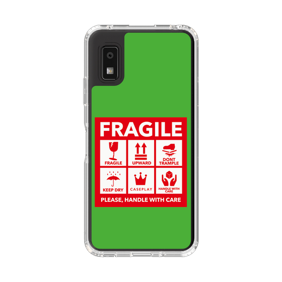 スリムプロテクションケース［ FRAGILE Sticker - Green ］