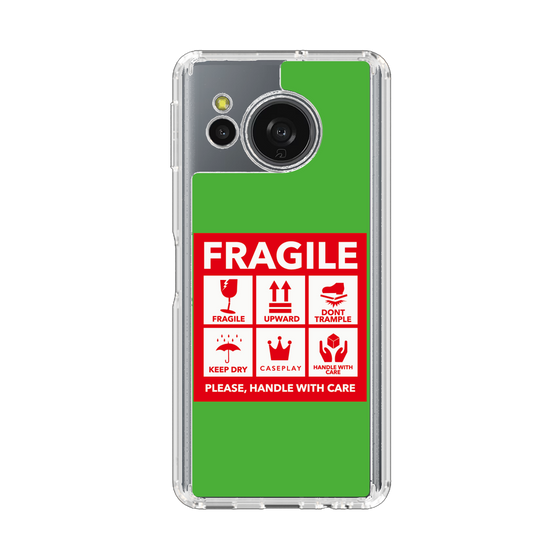 スリムプロテクションケース［ FRAGILE Sticker - Green ］