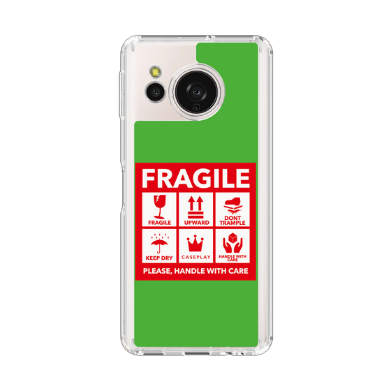 スリムプロテクションケース［ FRAGILE Sticker - Green ］