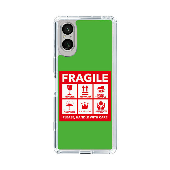 スリムプロテクションケース［ FRAGILE Sticker - Green ］