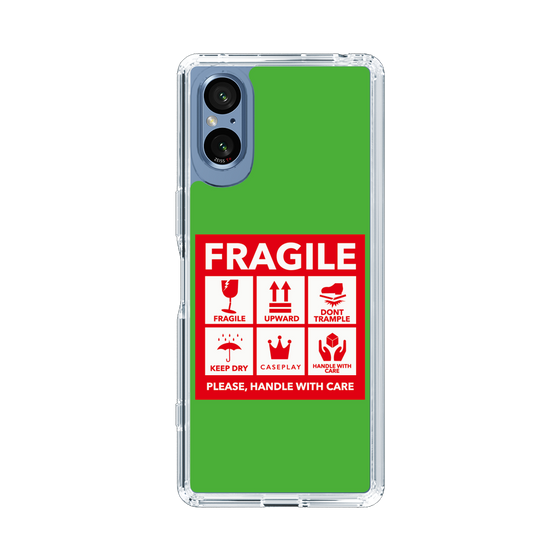 スリムプロテクションケース［ FRAGILE Sticker - Green ］