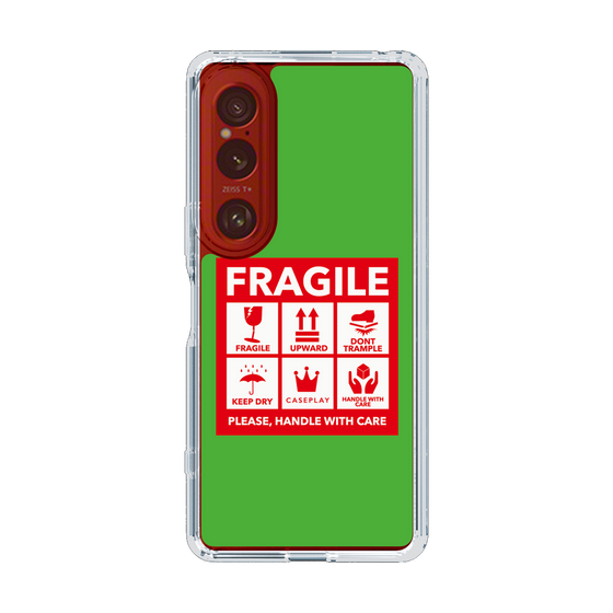 スリムプロテクションケース［ FRAGILE Sticker - Green ］