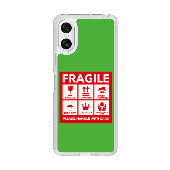 スリムプロテクションケース［ FRAGILE Sticker - Green ］