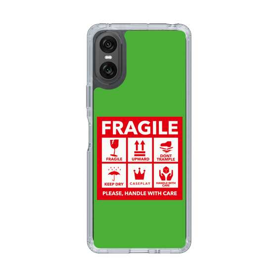 スリムプロテクションケース［ FRAGILE Sticker - Green ］